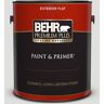 BEHR PREMIUM PLUS 1 gal. #MQ3-55 White Lie Flat Exterior Paint & Primer