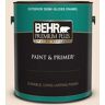 BEHR PREMIUM PLUS 1 gal. #W-F-110 Chamois Cloth Semi-Gloss Enamel Exterior Paint & Primer