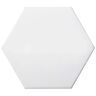 EMSER TILE Code White Hexagon Smooth 5.91 in. x 6.90 in. Ceramic Wall Tile (6.24 sq. ft. / case)