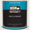 BEHR PREMIUM PLUS 1 qt. #790C-1 Irish Mist Satin Enamel Exterior Paint & Primer