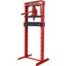 Amucolo 12-Ton Capacity Red Adjustable Working Table Height Hydraulic Shop Press with Press Plates, H-Frame Garage Floor Press