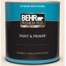 BEHR PREMIUM PLUS 1 qt. Home Decorators Collection #HDC-FL14-1 Spooky Ghost Satin Enamel Exterior Paint & Primer