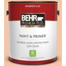 BEHR PREMIUM PLUS 1 gal. #240C-3 Peach Damask Flat Low Odor Interior Paint & Primer