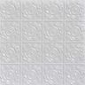 FROM PLAIN TO BEAUTIFUL IN HOURS Crowning Glory White 2 ft. x 2 ft. Decorative Tin Style Lay-in Ceiling Tile (48 sq. ft./case)