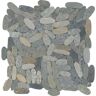 EMSER TILE Venetian Pebbles Multicolor Honed 11.81 in. x 11.81 in. x 11 mm Pebbles Mesh-Mounted Mosaic Tile (0.97 sq. ft.)