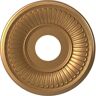 Ekena Millwork 13" OD x 3-1/2" ID x 3/4" P Berkshire Thermoformed PVC Ceiling Medallion (Fits Canopies up to 5-3/4"), Bright Coat Gold