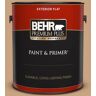 BEHR PREMIUM PLUS 1 gal. #S260-4 Pelican Tan Flat Exterior Paint & Primer