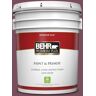 BEHR PREMIUM PLUS 5 gal. #100D-7 Maroon Flat Low Odor Interior Paint & Primer