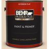 BEHR PREMIUM PLUS 1 gal. #ICC-21 Baked Scone Flat Exterior Paint & Primer