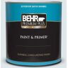 BEHR PREMIUM PLUS 1 qt. #570E-1 Glass Bead Satin Enamel Exterior Paint & Primer