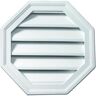 Fypon 18 in. x 18 in. Functional Octagon White Polyurethane Weather Resistant Gable Louver Vent