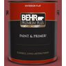 BEHR PREMIUM PLUS 1 gal. #MQ1-09 Haute Couture Flat Exterior Paint & Primer