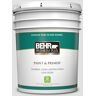 BEHR PREMIUM PLUS 5 gal. #BL-W13 Silver Polish Semi-Gloss Enamel Low Odor Interior Paint & Primer