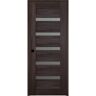 Belldinni Vona 07-04 18 in. x 80 in. Right-Hand 5-Lite Frosted Glass Veralinga Oak Solid Core Wood Single Prehung Interior Door