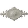 Ekena Millwork 1-1/2 in. x 23-1/2 in. x 12-1/4 in. Polyurethane Quentin Ceiling Medallion, Pot of Cream