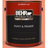 BEHR PREMIUM PLUS 1 gal. #200B-5 Indian Dance Flat Exterior Paint & Primer