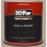 BEHR PREMIUM PLUS 1 qt. #MQ2-37 Eiffel For You Flat Exterior Paint & Primer