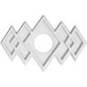 Ekena Millwork 18 in. x 12 in. x 1 in. Zoe Architectural Grade PVC Contemporary Ceiling Medallion