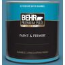 BEHR PREMIUM PLUS 1 qt. #S490-5 Jay Bird Satin Enamel Exterior Paint & Primer