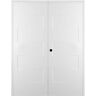 Belldinni Lester 48 in. x 80 in. Right Handed Active Hollow Core Snow White Finished Composite Double Prehung Interior Door