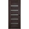 Belldinni Vona 07-04 30 in. x 80 in. Left-Hand 5-Lite Frosted Glass Solid Core Veralinga Oak Wood Single Prehung Interior Door