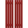 Ekena Millwork 15-1/2 in. W x 31 in. H Americraft 4-Board Exterior Real Wood Spaced Board and Batten Shutters in Fire Red