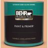 BEHR PREMIUM PLUS 1 qt. #M220-4 Trick or Treat Semi-Gloss Enamel Exterior Paint & Primer