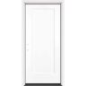 Masonite Performance Door System 36 in. x 80 in. Logan Right-Hand Inswing White Smooth Fiberglass Prehung Front Door