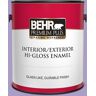 BEHR PREMIUM PLUS 1 gal. #M560-4 Evening Slipper Hi-Gloss Enamel Interior/Exterior Paint