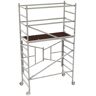 MetalTech 6 ft. x 5.4 ft. x 2.6 ft. Easy-Set Scaffold Tower with Guardrails 800 lbs. Load Capacity