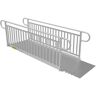 EZ-ACCESS PATHWAY 3G 8 ft. Wheelchair Ramp Kit with Solid Surface Tread and Vertical Picket Handrails