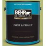 BEHR PREMIUM PLUS 1 gal. #410D-4 Asparagus Satin Enamel Exterior Paint & Primer