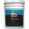 BEHR PREMIUM PLUS 5 gal. #BL-W02 Ice Sculpture Satin Enamel Exterior Paint & Primer