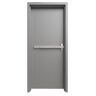 40 in. x 84 in. Left-Handed Gray Primed Steel Prehung Commercial Door Kit with Panic Device and 180 Minute Fire Rating