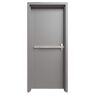 40 in. x 96 in. Right-Handed Gray Primed Steel Prehung Commercial Door Kit with Panic Device and 180 Minute Fire Rating