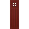 Ekena Millwork 12 in. x 53 in. True Fit PVC San Antonio Mission Style Fixed Mount Flat Panel Shutters Pair in Pepper Red