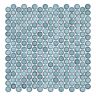 ANDOVA Honoro Bulbi Teal Dark Green Glossy 11-15/16 in. x 12-1/8 in. Penny Round Smooth Glass Mosaic Tile (10 sq. ft./Case)