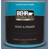 BEHR PREMIUM PLUS 1 qt. #S510-5 Skinny Jeans Satin Enamel Exterior Paint & Primer