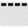 Clopay Classic Collection 8 ft. x 7 ft. 18.4 R-Value Intellicore Insulated White Garage Door with Plain Windows