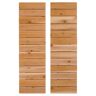 Dogberry 14 in. x 36 in. Wood Horizontal Slat Board and Batten Shutters Pair Unfinished