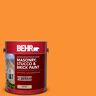 BEHR 1 gal. #P240-7 Joyful Orange Satin Interior/Exterior Masonry, Stucco and Brick Paint