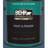 BEHR PREMIUM PLUS 1 gal. #S500-7 Infinite Deep Sea Semi-Gloss Enamel Exterior Paint & Primer