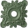 Ekena Millwork 1-1/2" x 18" x 18" Polyurethane Crawley Ceiling, Hand-Painted Athenian Green