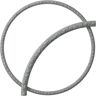 Ekena Millwork 49-1/4 in. Sussex Floral Ceiling Ring (1/4 of Complete Circle)