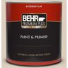 BEHR PREMIUM PLUS 1 Qt. #BWC-25 Sandy Clay Flat Exterior Paint & Primer