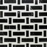 Ivy Hill Tile Mingle Nero White Carrara and Thassos Interlocking 12 7/8 in. x 12 3/4 in. Marble Mosaic Tile (1.14 sq. ft.)