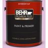 BEHR PREMIUM PLUS 1 gal. #P110-2 Girl Talk Flat Exterior Paint & Primer