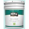 BEHR PREMIUM PLUS 5 gal. #P460-1 Morning Sky Semi-Gloss Enamel Low Odor Interior Paint & Primer