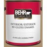 BEHR PREMIUM PLUS 1 gal. #ECC-51-1 Hiking Trail Hi-Gloss Enamel Interior/Exterior Paint