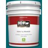 BEHR PREMIUM PLUS 5 gal. #S-H-520 Peacock Tail Flat Low Odor Interior Paint & Primer